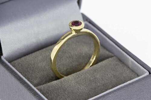 14 Karaat goud Robijn ring - 18,5 mm