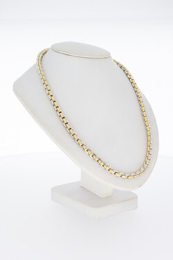 14 karaat bicolor gouden ketting - 46,2 cm