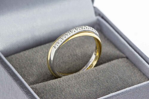 14 Karaat diamant ring goud - 17,4 m