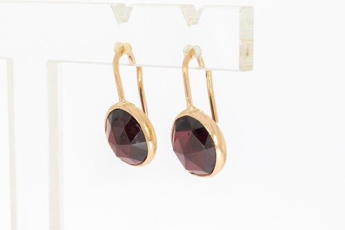 14 karaat gouden Granaat hanger - 2,2 cm