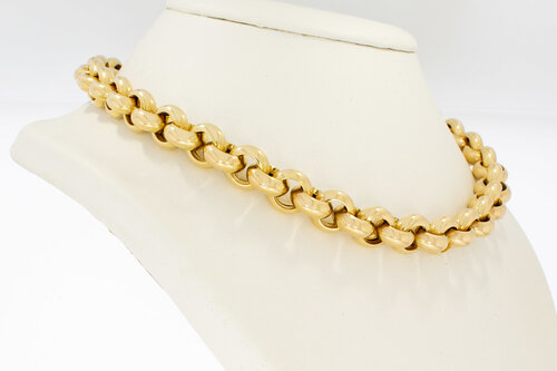 14 Karaat  Jasseron damesketting - 46 cm