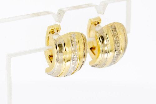 14 karaat bicolor gouden creolen