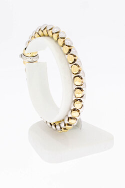 14 karaat bicolor gouden armband dames - 18,5 cm
