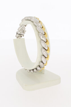Bicolor gouden armband 18 karaat - 18,9 cm