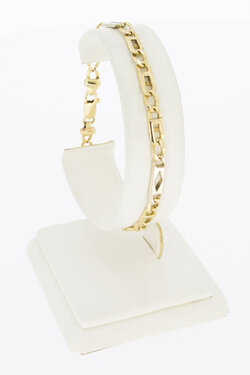14 karaat bicolor gouden rolex armband - 20,4 cm
