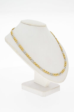 18 Karaat bicolor Gourmet ketting - 48 cm
