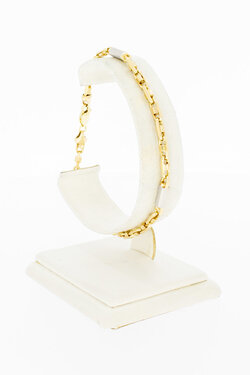 14 Karaat bicolor gouden koningsarmband - 20,7 cm