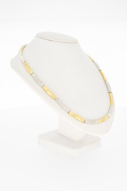 14 karaat bicolor gouden collier dames - 41 cm