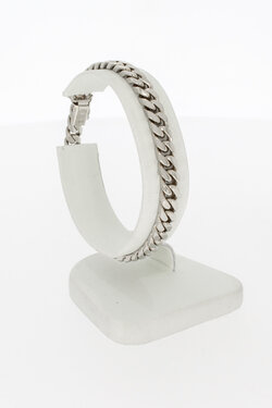18 karaat witgoud Gourmet armband - 18 cm