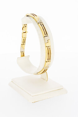 14 karaat bicolor gouden armband - 21,3 cm