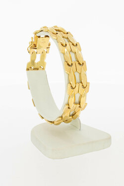 Brede gouden armband 18 karaat - 19 cm