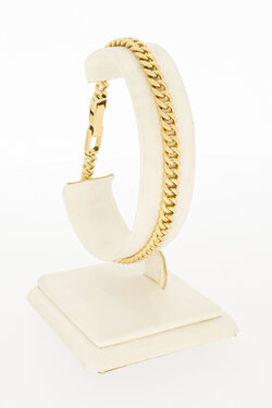 Gourmet armband 14 karaat geel goud - 21 cm