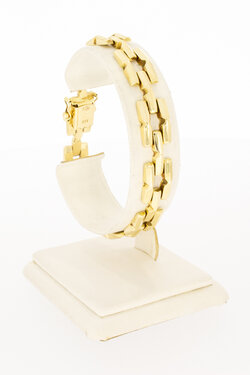 14 karaat brede gouden armband - 19 cm