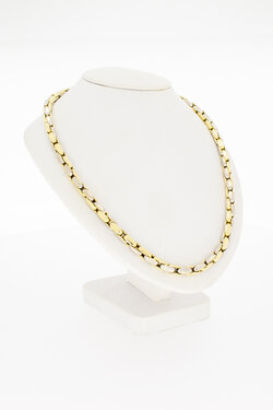 14 karaat bicolor gouden ketting