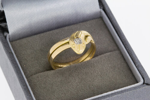 18 Karaat diamant Slangenring - 16,8 mm