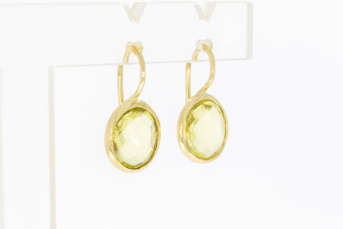 14 karaat gouden Citrien hanger - 2,1 cm