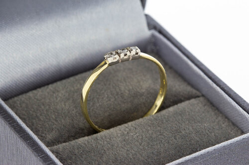 14 karaat diamant Aanschuifring - 18,1 mm