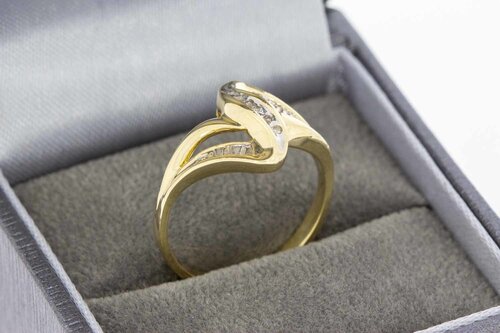 14 Karaat diamant damesring - 17,2 mm