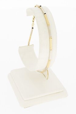 14 karaat bicolor gouden armband dames - 21 cm