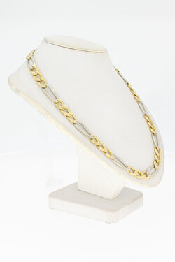 14 Karaat gouden Figaroketting - 55,9 cm