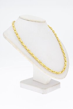 Bicolor gouden anker ketting 18 karaat - 46,1 cm