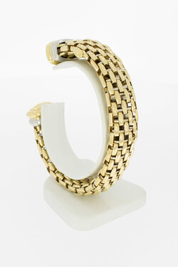 Bicolor gouden armband dames 18 karaat