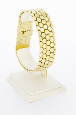 14 karaat brede gouden armband - 20 cm