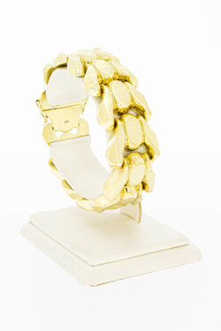 14 karaat brede gouden armband - 18 cm