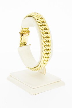14 karaat brede gouden armband