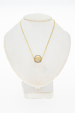 Gouden hanger dames 18 karaat met diamant - 1,5 cm