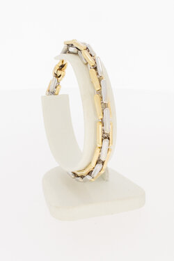 14 karaat bicolor gouden armband dames - 20,2 cm