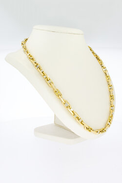 Bicolor gouden koningsketting heren 18 karaat - 72,5 cm (175,7 g)