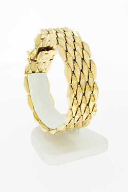 14 karaat brede gouden armband - 19,9 cm (40,2 g)