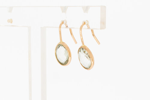 14 karaat ros&eacute;gouden oorhangers - 2 cm