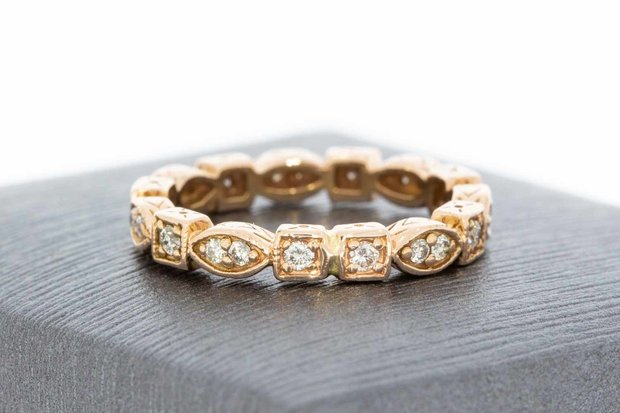 14 Karaat gouden Alliance ring met Diamant - 16 mm