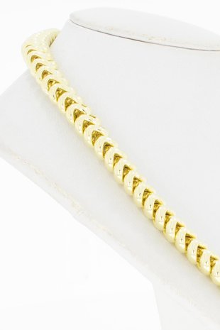 18 Karaat gouden Ribben Koningsketting - 46 cm