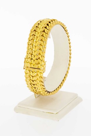18 Karaat gouden gevlochten armband - 20,8 cm