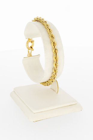 14 Karaat gouden Koord armband - 19 cm