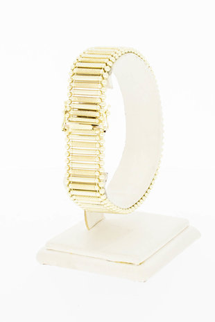 14 Karaat gouden brede Vintage armband - 19,6 cm