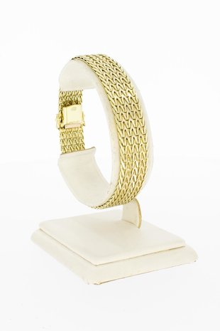 14 Karaat gouden gevlochten vintage armband - 19,1 cm