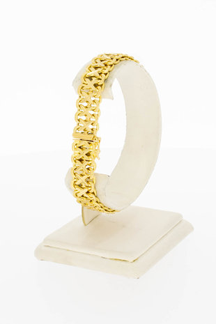 18 Karaat gouden gevlochten armband - 19,2 cm