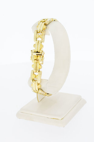 14 Karaat gouden Staafjes armband - 20,5 cm