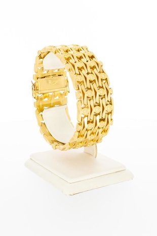 18 Karaat gouden gevlochten armband - 19 cm