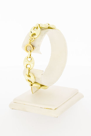 14 Karaat geel gouden Anker schakelarmband - 19,0 cm