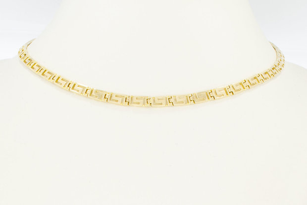 14 Karaat gouden Versace style Collier - 42,5 cm
