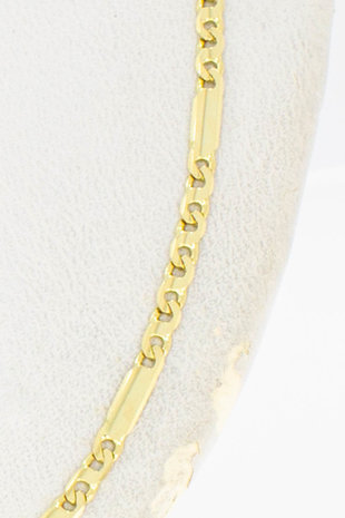 14 karaat gouden Figaro ketting - 45 cm
