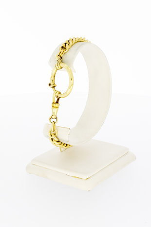14 karaat gouden Gourmet armband met veersluiting - 20 cm