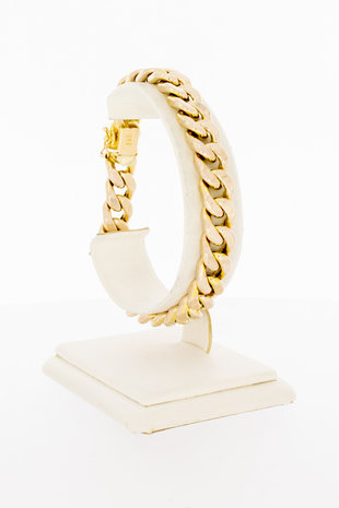 14 Karaat gouden gewalste Gourmet armband - 20,4 cm