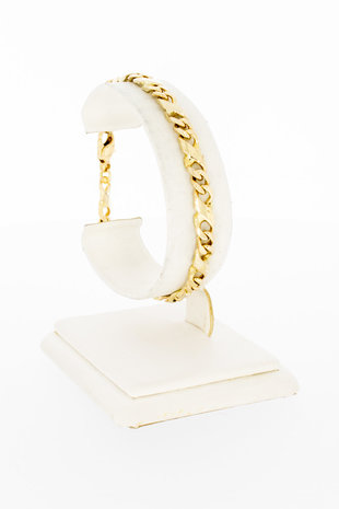 14 Karaat geelgouden Gourmet (Infinity) armband- 19,5 cm