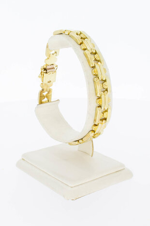 Staafjes armband 14K goud - 20,5 cm